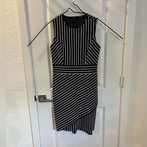Black and White Striped Dress. Size M